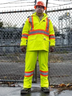 Flame Resistant Work Wear Pioneer Hi Vis FR PU/Cotton Rain Bib Pants | XS-4XL 14 Flame Resistant Work Wear Pioneer Hi Vis FR PU/Cotton Rain Bib Pants | XS-4XL