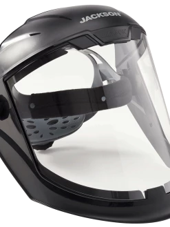 Jackson Safety Personal Protective Equipment Jackson Maxview™ Series 370 Speed Dial™ Premium Ratcheting Adjustment Faceshield Kit - Clear Visor