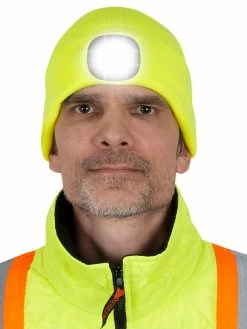 Work Hats Pioneer Knit Toque With LED Headlight