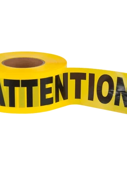 Pioneer Safety Supplies Yellow Barricade Warning Tape "Attention" - 1000'