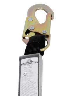 Peakworks Shock Absorbing Lanyards W/ Snap Hooks, Twin Legs, 4" 8 Peakworks Shock Absorbing Lanyards W/ Snap Hooks, Twin Legs, 4