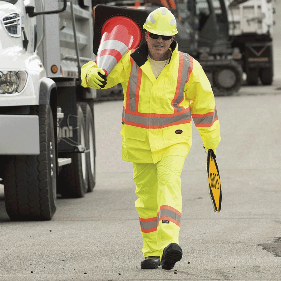 Hi-Vis Work Wear Pioneer 150D Waterproof Hi Vis Rain Jacket | XS-5XL 19 Hi-Vis Work Wear Pioneer 150D Waterproof Hi Vis Rain Jacket | XS-5XL