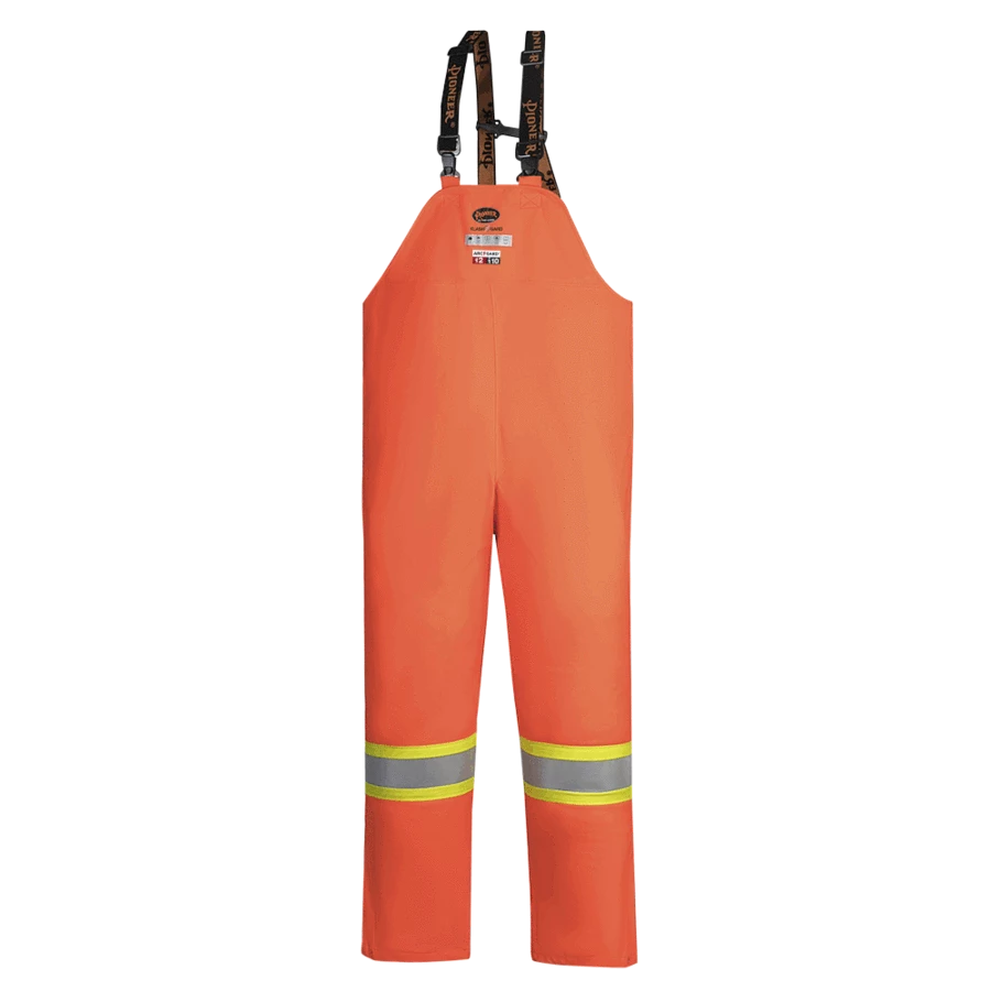 Flame Resistant Work Wear Pioneer Hi Vis FR PU/Cotton Rain Bib Pants | XS-4XL 8 Flame Resistant Work Wear Pioneer Hi Vis FR PU/Cotton Rain Bib Pants | XS-4XL