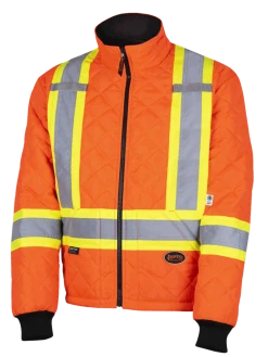 Pioneer Quilted Poly Hi Vis Freezer Jacket | S-5XL