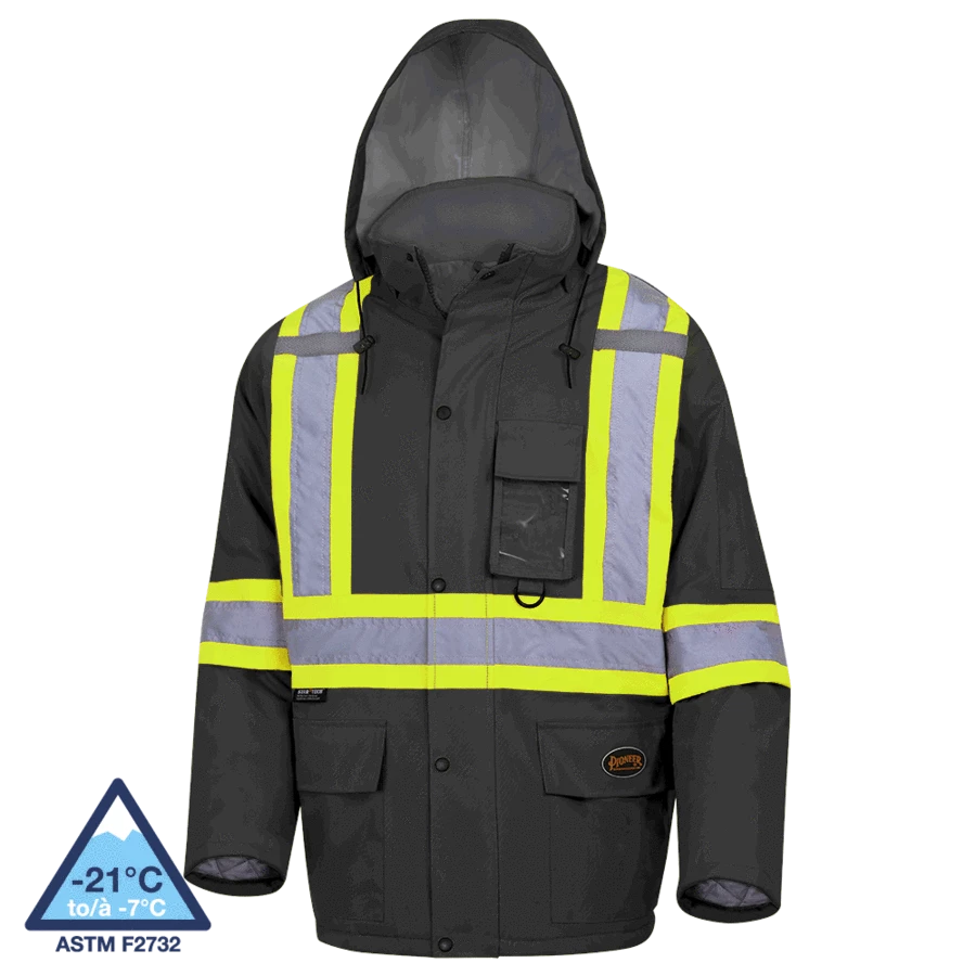 Pioneer Hi-Vis Waterproof Quilted Safety Parka | S-5XL 13 Pioneer Hi-Vis Waterproof Quilted Safety Parka | S-5XL