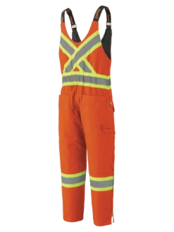 Pioneer Insulated Hi Vis Quilted Cotton Duck Bib Overall | S-4XL Hi-Vis Work Wear