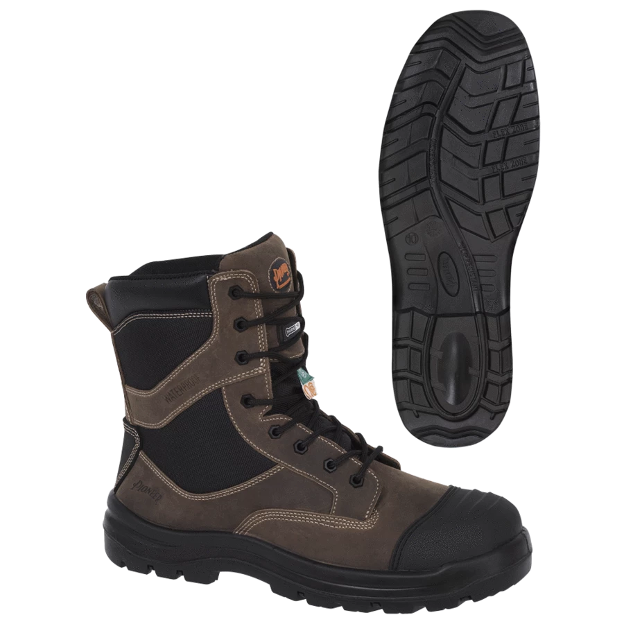Pioneer Khyber Deluxe Metal-Free 8" Leather Safety Work Boots | Sizes 7 - 14 8 Inch Safety Boots 6 Pioneer Khyber Deluxe Metal-Free 8" Leather Safety Work Boots | Sizes 7 - 14 8 Inch Safety Boots