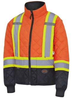 Pioneer Quilted Poly Hi Vis Freezer Jacket | S-5XL