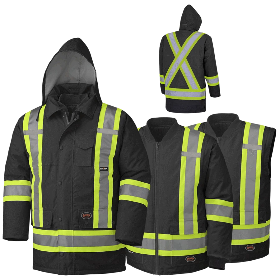 Pioneer Hi-Vis 6-In-1 Winter Work Parka | XS-5XL Hi-Vis Work Wear 21 Pioneer Hi-Vis 6-In-1 Winter Work Parka | XS-5XL Hi-Vis Work Wear