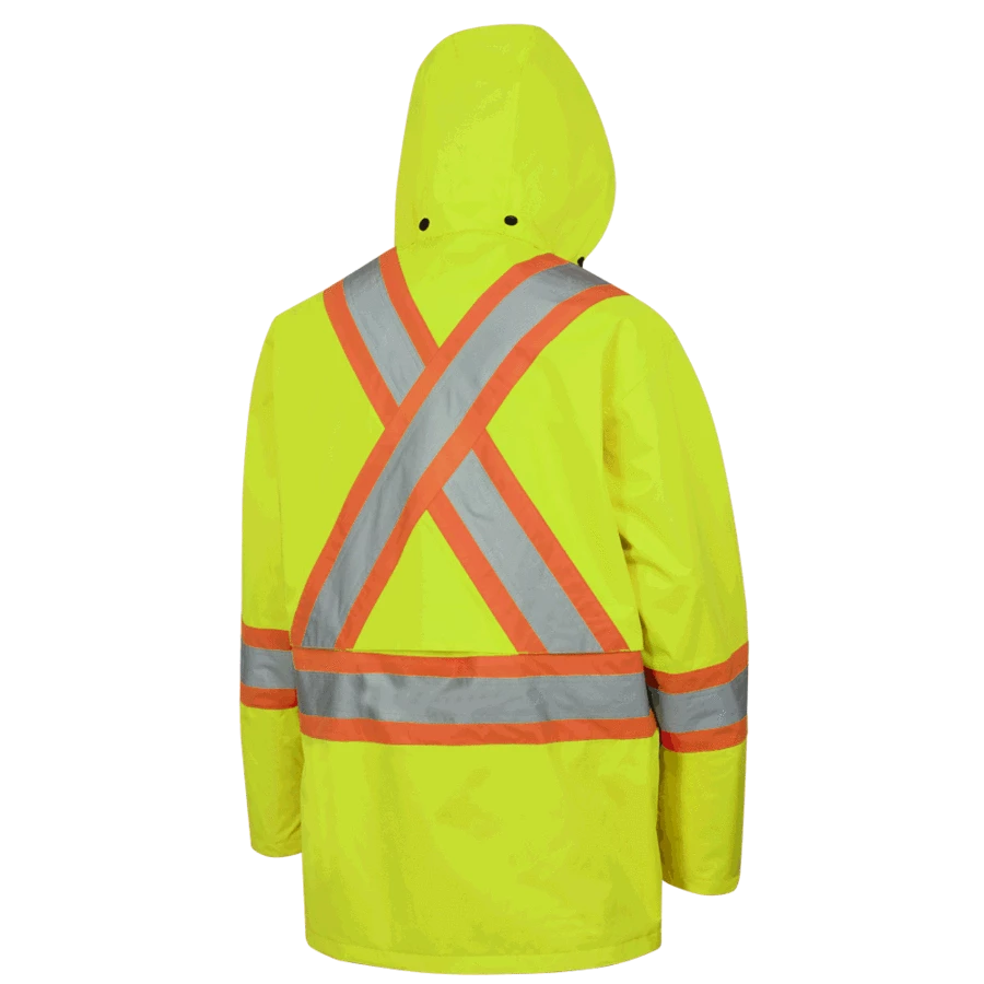 Hi-Vis Work Wear Pioneer 150D Waterproof Hi Vis Rain Jacket | XS-5XL 13 Hi-Vis Work Wear Pioneer 150D Waterproof Hi Vis Rain Jacket | XS-5XL