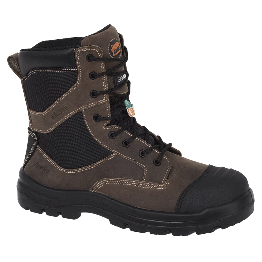 Pioneer Khyber Deluxe Metal-Free 8" Leather Safety Work Boots | Sizes 7 - 14 8 Inch Safety Boots 7 Pioneer Khyber Deluxe Metal-Free 8" Leather Safety Work Boots | Sizes 7 - 14 8 Inch Safety Boots