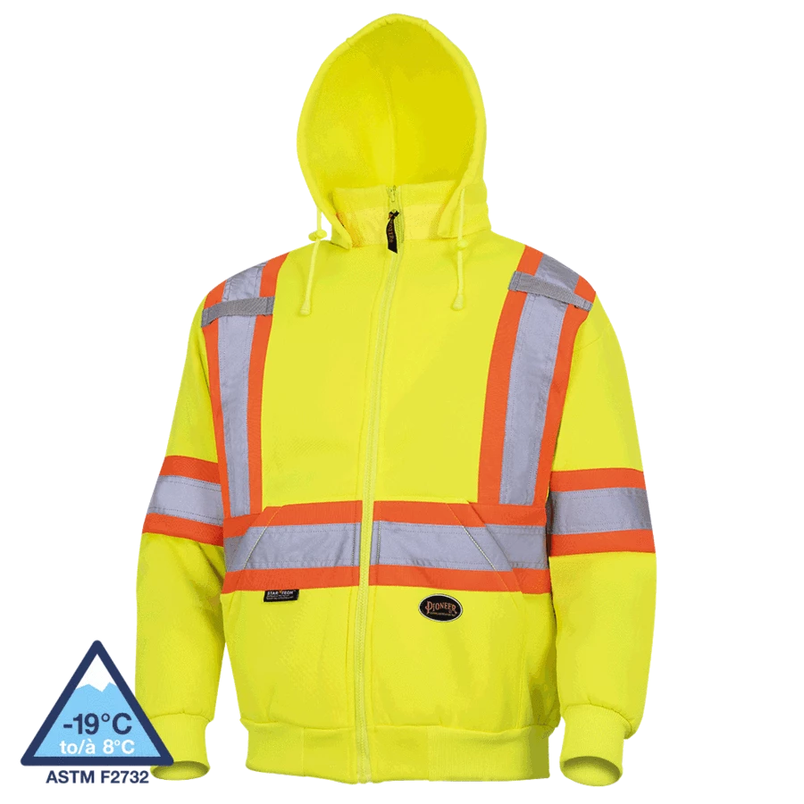 Pioneer Heavyweight Polyester Fleece Safety Hoodie | S-4XL Hi-Vis Work Wear 15 Pioneer Heavyweight Polyester Fleece Safety Hoodie | S-4XL Hi-Vis Work Wear