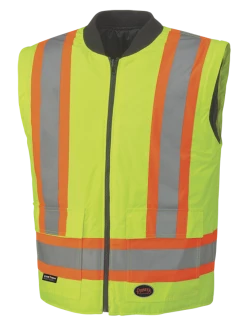 Pioneer Reflective Striped 6 In 1 Winter Work Bomber | XS-5XL Hi-Vis Work Wear