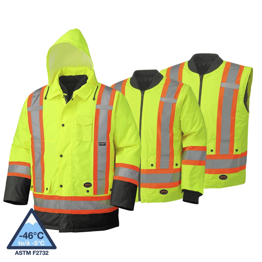 Pioneer Hi-Vis 6-In-1 Winter Work Parka | XS-5XL Hi-Vis Work Wear 14 Pioneer Hi-Vis 6-In-1 Winter Work Parka | XS-5XL Hi-Vis Work Wear