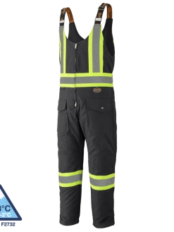 Pioneer Insulated Hi Vis Quilted Cotton Duck Bib Overall | Limited Size Selection Hi-Vis Work Wear