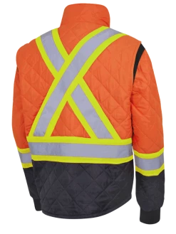 Pioneer Quilted Poly Hi Vis Freezer Jacket | S-5XL