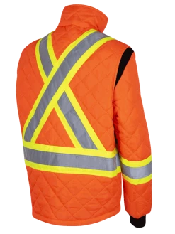 Pioneer Quilted Poly Hi Vis Freezer Jacket | S-5XL