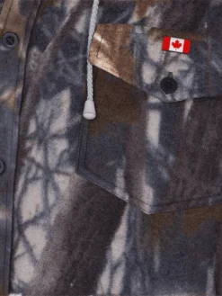 Pioneer Quilted Polar Boa Fleece Lined Zip-Up Hooded Shirt | S - 4XL