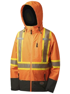 Pioneer Hi Vis Softshell Waterproof/Breathable Prem Safety Jacket | S-4XL Hi-Vis Work Wear