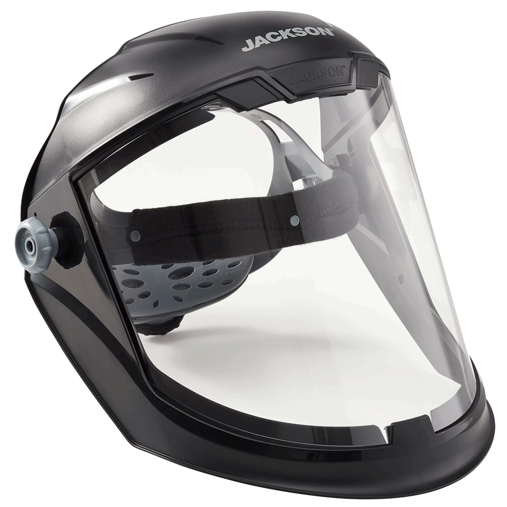 Jackson Safety Jackson Maxview™ Series 370 Speed Dial™ Premium Ratcheting Adjustment Faceshield Kit - Clear Anti-Fog Visor 4 Jackson Safety Jackson Maxview™ Series 370 Speed Dial™ Premium Ratcheting Adjustment Faceshield Kit - Clear Anti-Fog Visor