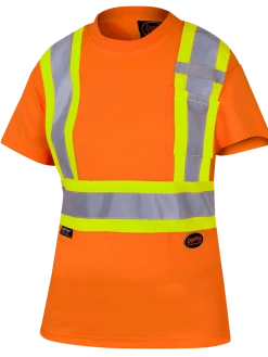 Pioneer Women's Hi Viz Birdseye Safety T-Shirt | Sizes XS - 4XL Hi-Vis Work Wear