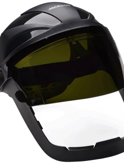 Jackson Safety Jackson Quad™ 500 Supreme Multi-Purpose Face Shield Kit With 370 Speed Dial™ Ratchet System - Clear Anti-Fog Window With Flip-Up IR Visor