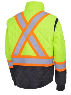 Pioneer Quilted Poly Hi Vis Freezer Jacket | S-5XL