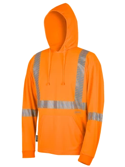 Pioneer Birdseye Safety Hoodie Shirt With Kangaroo Pocket | Sizes S - 4XL Hi-Vis Work Wear