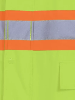 Hi-Vis Work Wear Pioneer The Rock 300D Oxford Polyester Waterproof Safety Long Coat | S-5XL