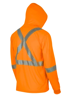 Pioneer Birdseye Safety Hoodie Shirt With Kangaroo Pocket | Sizes S - 4XL Hi-Vis Work Wear