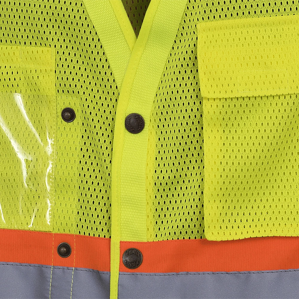 Pioneer Hi Viz Drop Shoulder Safety Vest With Snaps - Poly Mesh | Sizes Small - 5XL 10 Pioneer Hi Viz Drop Shoulder Safety Vest With Snaps - Poly Mesh | Sizes Small - 5XL