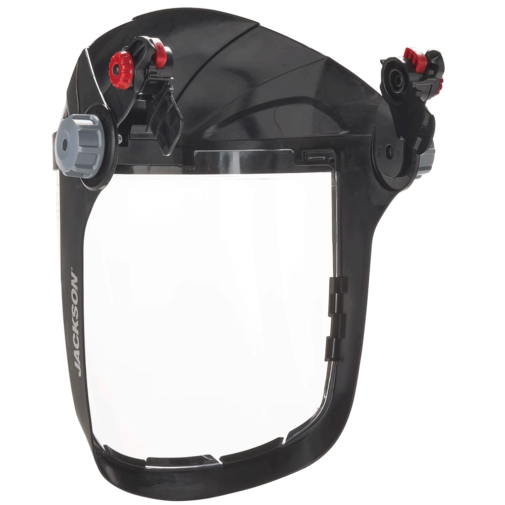 Jackson Safety Personal Protective Equipment Jackson Quad 500® Series Hard Hat Mountable Complete Faceshield With 370 Speed Dial™ Ratchet Adjustment - Clear 5 Jackson Safety Personal Protective Equipment Jackson Quad 500® Series Hard Hat Mountable Complete Faceshield With 370 Speed Dial™ Ratchet Adjustment - Clear