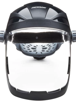 Jackson Safety Personal Protective Equipment Jackson Quad™ 500 Supreme Multi-Purpose Face Shield Kit With 370 Speed Dial™ Ratchet System - Clear Anti-Fog Visor