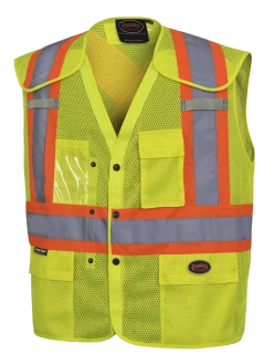 Pioneer Hi Viz Drop Shoulder Safety Vest With Snaps - Poly Mesh | Sizes Small - 5XL 14 Pioneer Hi Viz Drop Shoulder Safety Vest With Snaps - Poly Mesh | Sizes Small - 5XL