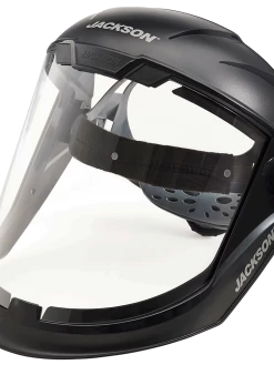 Jackson Safety Personal Protective Equipment Jackson Maxview⢠Series 370 Speed Dial⢠Premium Ratcheting Adjustment Faceshield Kit - Clear Visor