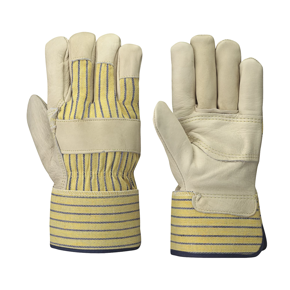 Pioneer Unlined Patch Palm Cowgrain Leather Work Gloves (Inside Elastic) - Pack Of 12 Pairs 3 Pioneer Unlined Patch Palm Cowgrain Leather Work Gloves (Inside Elastic) - Pack Of 12 Pairs