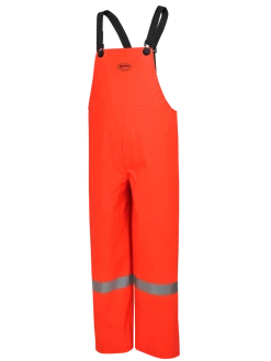 Hi-Vis Work Wear Pioneer 576P FR Poly/PVC Hi Vis Bib Pant | Orange | S-4XL