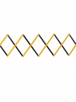 Zenith Safety Yellow Expandable Barriers - 37" Tall X 11-Ft Length Safety Supplies