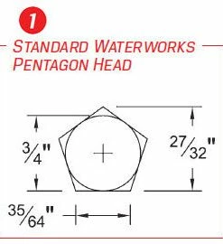 Pipe Tools Trumbull HK-3 Pentagon Hand Key