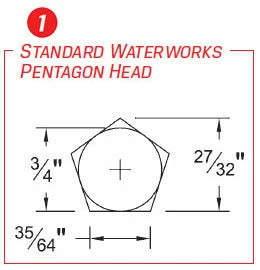 Pipe Tools Trumbull HK-3 Pentagon Hand Key 4 Pipe Tools Trumbull HK-3 Pentagon Hand Key