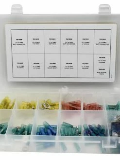 Techspan Crimp 'N' Shrink Terminal Assortment Kit W/ Torch - 120 Pcs