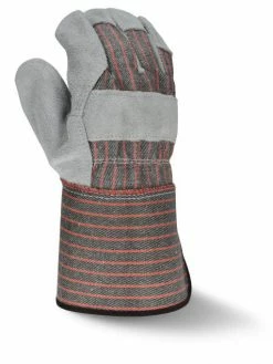 Work Gloves Radians Split Cowhide Leather Work Glove W/ Extended-Length Rubberized Safety Cuff - Pack Of 12 Pairs