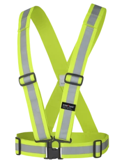 Pioneer Hi-Vis 4-Point Tearaway Adjustable Safety Sash | Pack Of 5 Hi-Vis Work Wear