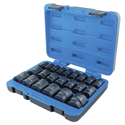 Power Tool Accessories Jet 1/2" Dr. Impact Socket Set - Metric - 6 Point - 22 Piece 3 Power Tool Accessories Jet 1/2" Dr. Impact Socket Set - Metric - 6 Point - 22 Piece