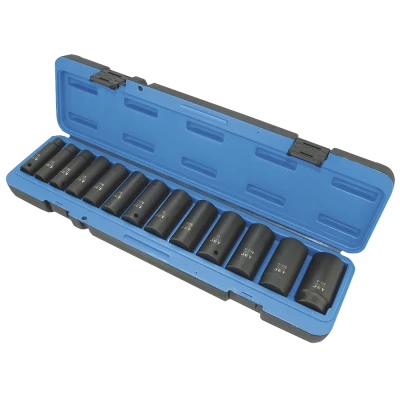 Jet 1/2" Dr. Deep Impact Socket Set - SAE Deep - 6 Point - 13 Piece 3 Jet 1/2" Dr. Deep Impact Socket Set - SAE Deep - 6 Point - 13 Piece