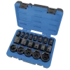 Jet 1/2" Dr. Impact Socket Set - SAE - 6 Point - 19 Piece 2 Jet 1/2" Dr. Impact Socket Set - SAE - 6 Point - 19 Piece