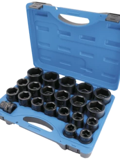 Jet 3/4" Dr. Impact Socket Set - SAE - 6 Point - 21 Piece Power Tool Accessories