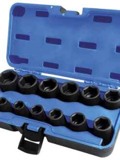 Jet 1/2" Dr. Impact Socket Set - SAE - 6 Point - 13 Piece Power Tool Accessories