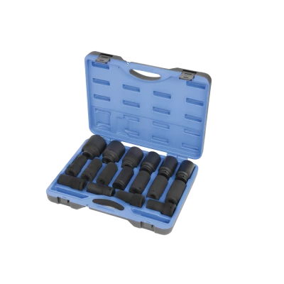 Power Tool Accessories Jet 3/4" Dr. Deep Impact Socket Set - Metric Deep- 6 Point - 17 Piece 3 Power Tool Accessories Jet 3/4" Dr. Deep Impact Socket Set - Metric Deep- 6 Point - 17 Piece