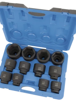 Jet 1" Dr. Jumbo Impact Socket Set - SAE Jumbo - 6 Point - 12 Piece Power Tool Accessories